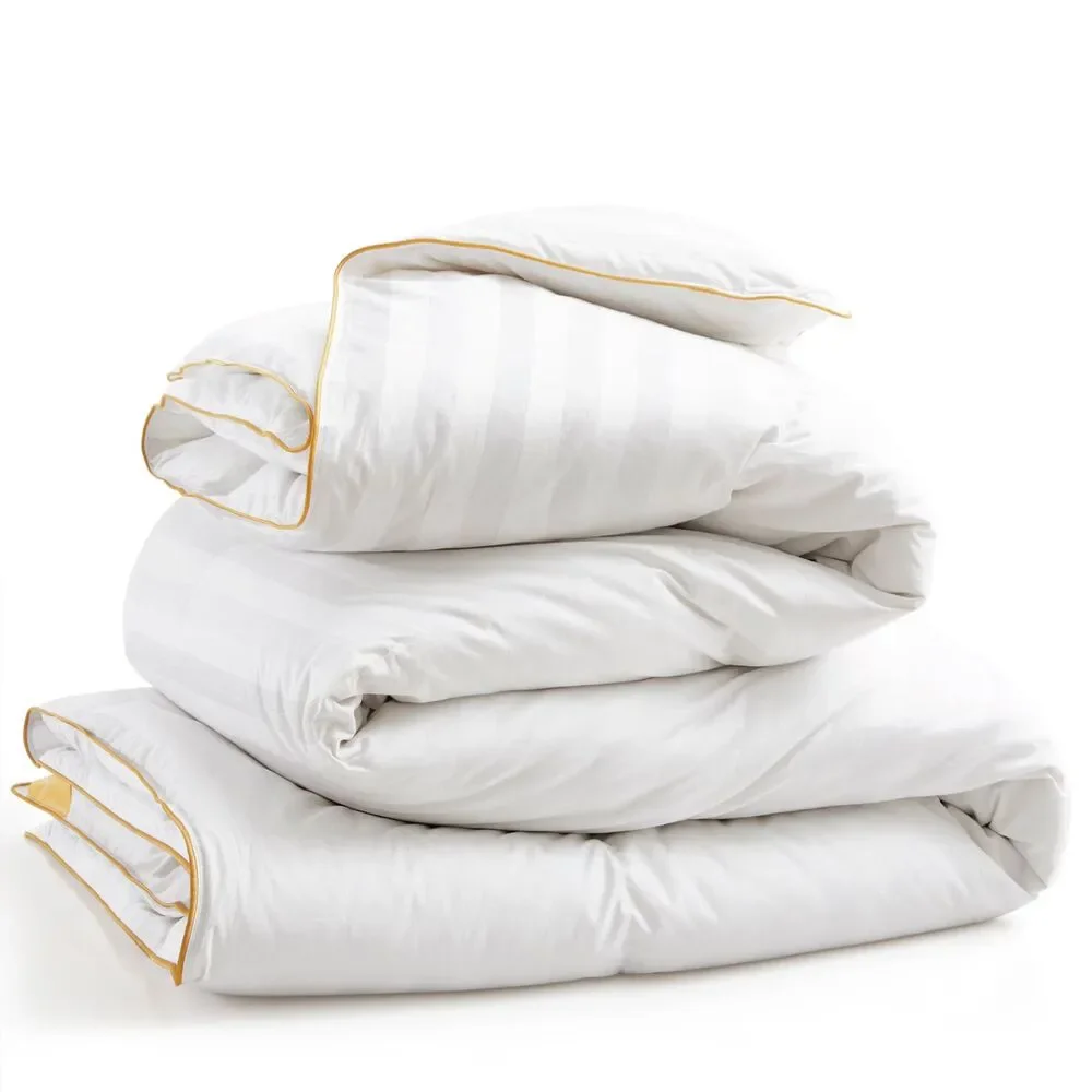 Puredown All Season White Goose Down Comforter 500 TC Cotton Baffle Box Duvet In